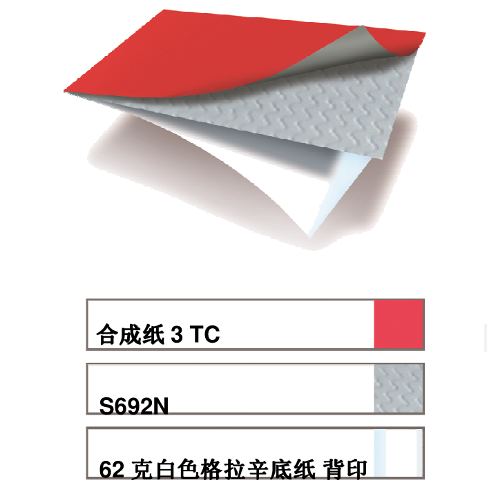 艾利BW0058合成（chéng）紙（zhǐ）不（bú）幹膠材料