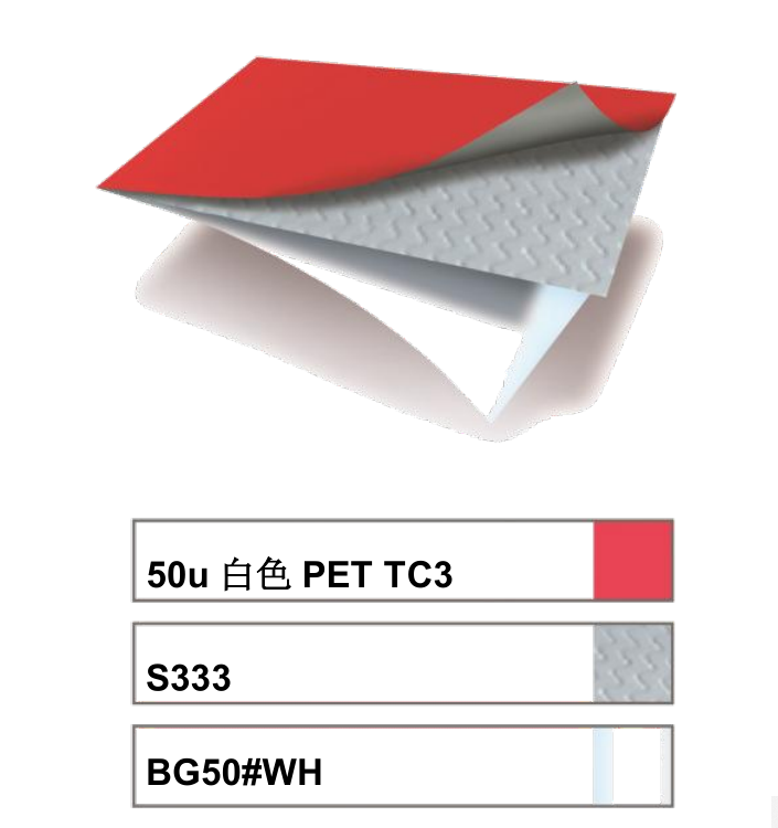 艾利MZ0305亮白PET不幹膠材（cái）料